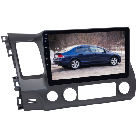 Штатная магнитола 9 дюймов для Honda Civic 2008 - 2012 гг. левый руль LeTrun 2295-6492 Android 12 UIS8581А QLED 4+64 Gb